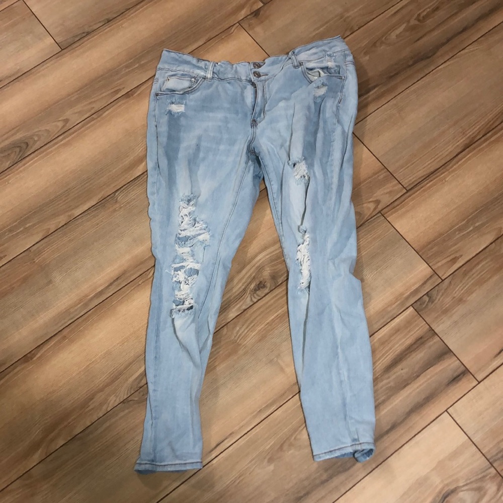 light blue jeans